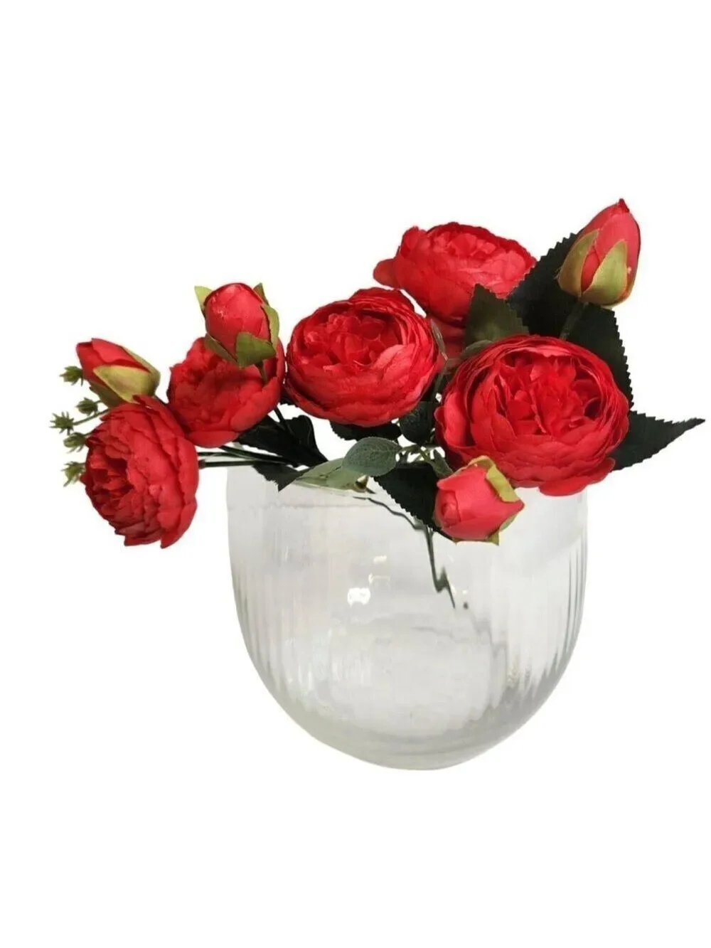 European Collection Blown Ribbed Glass Vase, Bowl  7